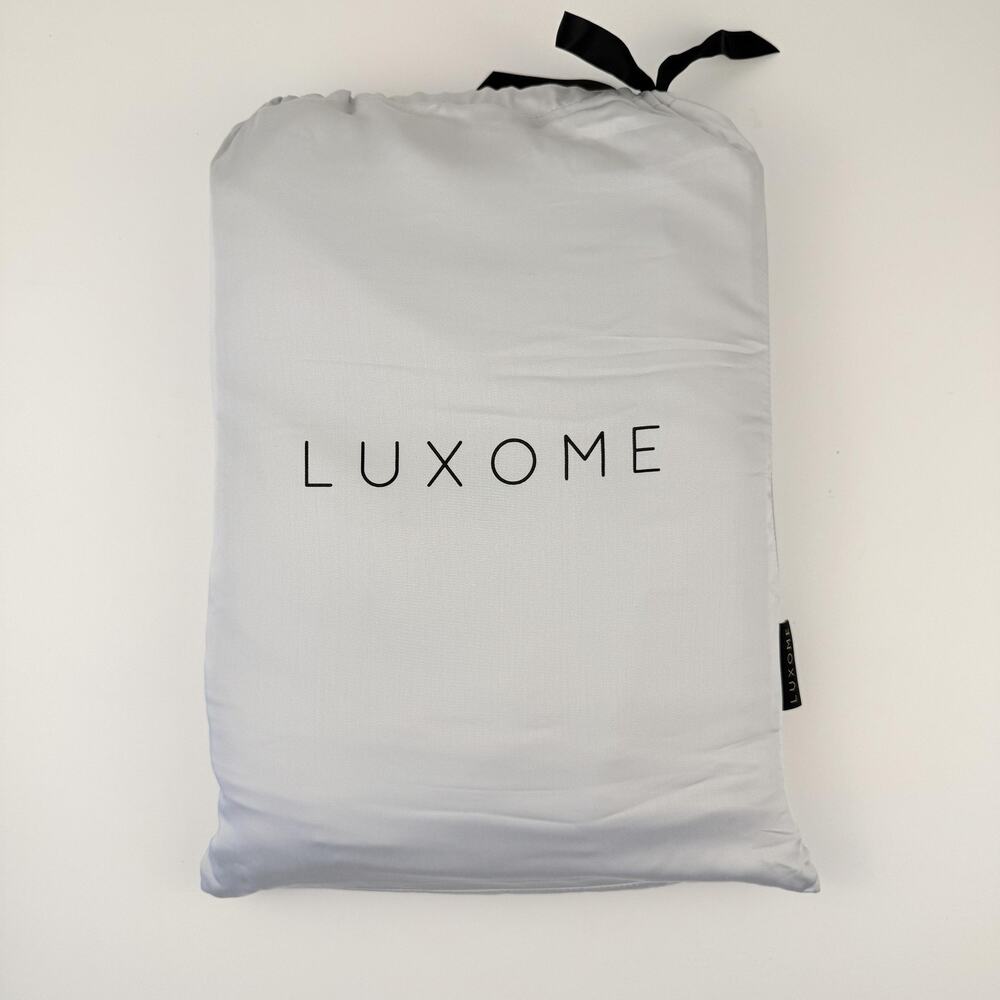 Luxome Sheet Set CAL KING 100% Viscose Bamboo Cooling Bedding Stone Gray New